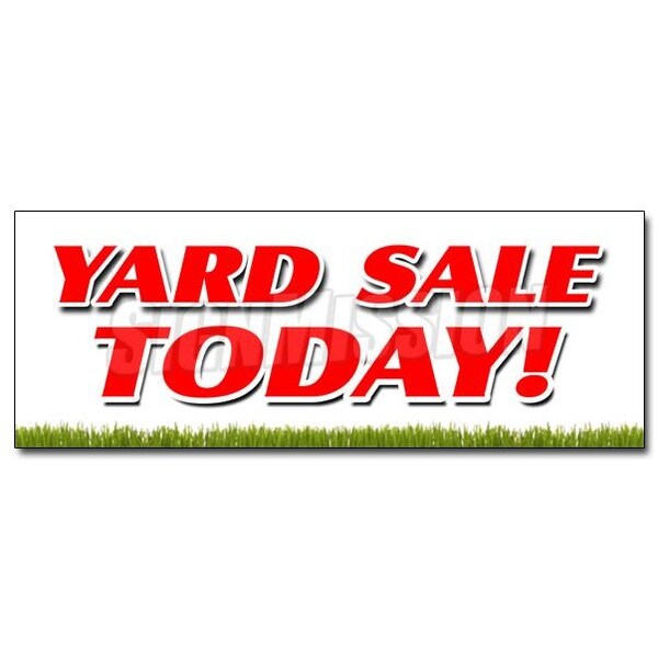 YARD SALE TODAY DECAL sticker household tools new used furniture toys, D-36 Yard Sale Today